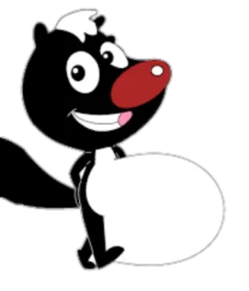 🍇 мультик, скунс, животное, милый, персонаж telegram sticker