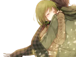 ❤ câlin, couple, animé, amour, romance, affection telegram sticker