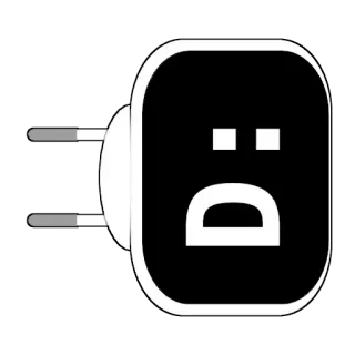 😦 adesivo, caricabatterie, presa elettrica, spina, dispositivo, simbolo telegram sticker