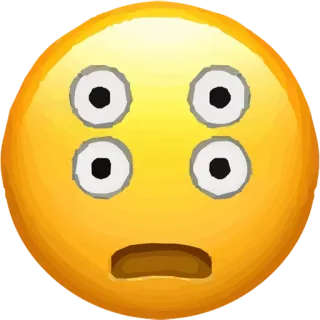 😨 emoji, gesicht, ausdruck, schockiert, augen, digitale kunst whatsapp sticker