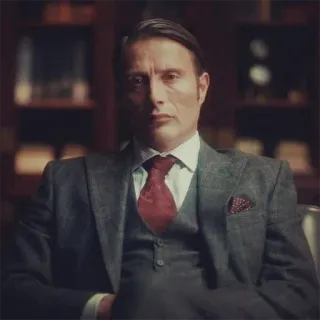 😕 Hannibal Lecter Hannibal ハンニバル, レクター, テレビ番組, マッツ・ミケルセン, 悪役 telegram sticker