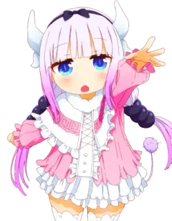 😒 Kanna Kamui Miss Kobayashi's Dragon Maid Anime, Dragão, Loli, Fofo, Kanna Kamui, Miss Kobayashi's Dragon Maid whatsapp sticker