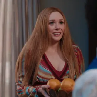 🍊 Wanda Maximoff WandaVision Ванда Максимофф, Алая Ведьма, Элизабет Олсен, Marvel, WandaVision, MCU, супергерой whatsapp sticker