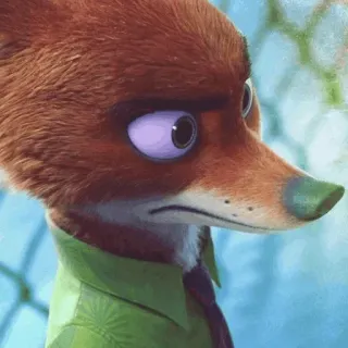 🦊 Nick Wilde Zootopia Nick Wilde, Zoomania, Fuchs, Cartoon, animiert, Disney telegram sticker