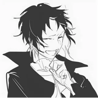 🖤 anime, manga, character, smile, drawing telegram sticker