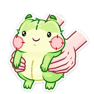 🤗 żaba, plusz, słodki, kawaii, zabawka, zielony telegram sticker