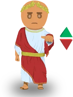 👑 romeins, toga, caesar, keizer, oudheid, geschiedenis, laurierkrans telegram sticker