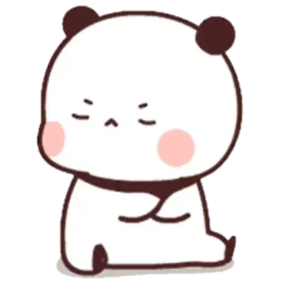 😠 panda, mignon, animal, autocollant, kawaii, dessin animé, ours telegram sticker