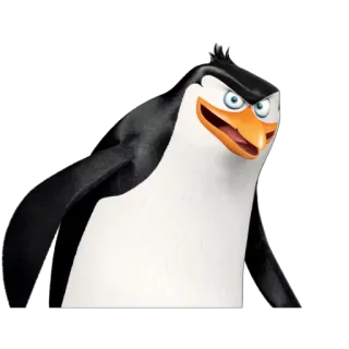 😐 Skipper Madagascar pinguino, skipper, madagascar, animale, cartone animato telegram sticker