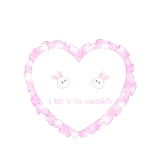 💞 I luv u somebuny! süß, Herz, Hase, rosa, kawaii telegram sticker