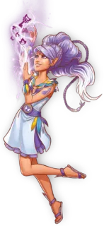 ☄ Mädchen, Magie, Fee, Fantasy, Charakter, lila Haare whatsapp sticker