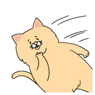 😉 cat, cartoon, animal, cute, kitty, orange telegram sticker
