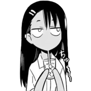 😑 ちゅ Animé, Boire, Manga, Dessin animé, Personnage telegram sticker