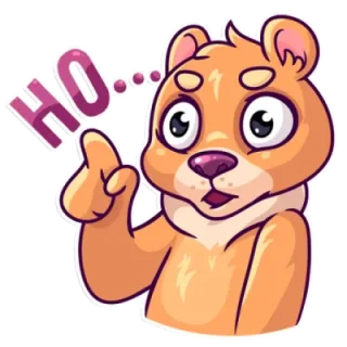 😧 HO cartone animato, animale, orso, carino, illustrazione, personaggio telegram sticker