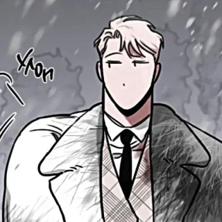 🍾 Хлоп man, suit, drawing, monochrome telegram sticker