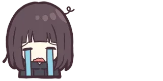 😭 плачет, аниме, грустно, девушка, слезы telegram sticker