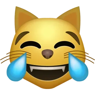 😹 cat, emoji, laughing, crying, tears, happy whatsapp sticker