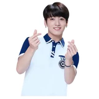 ❤️ Jungkook kpop, bts, jungkook, idol, piosenkarz, serduszko palcami telegram sticker