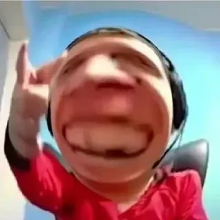 😆 drôle, mème, distorsion, portrait, internet, humour whatsapp sticker