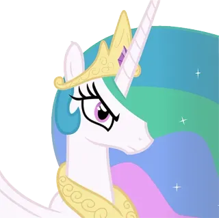 😠 Princess Celestia My Little Pony Мультфильм, Принцесса, Селестия, Пони, Аниме telegram sticker
