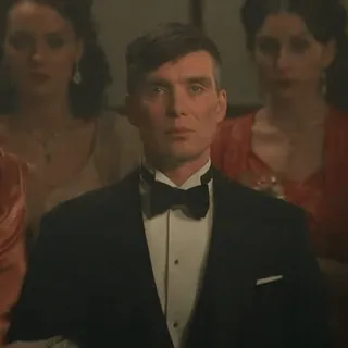 🧐 Tommy Shelby Peaky Blinders crimen, gánster, drama, traje, Cillian Murphy telegram sticker
