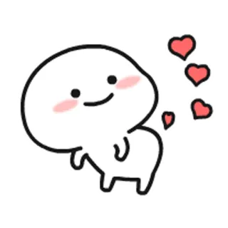 🥰 cute, hearts, character, love, affection telegram sticker
