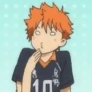 😚 Hinata Shoyo Haikyuu!! anime, haikyuu, hinata shoyo, sports anime, volleyball telegram sticker
