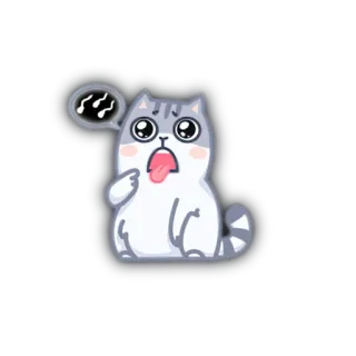 😋 gato, adesivo, desenho animado, animal telegram sticker