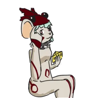 😏 topo, formaggio, cartone animato, animale, mammifero, roditore, personaggio telegram sticker
