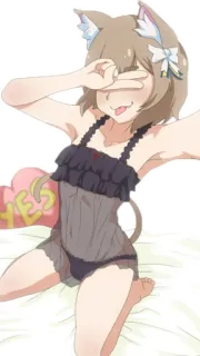 ❤️ Felix Argyle YES Anime, Ragazza gatto, Carino, Trap, Kawaii telegram sticker
