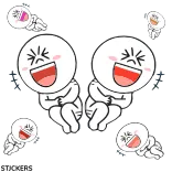 😃 Emoticon, Stiker, Tertawa, Senang, Gembira, Kartun, Ekspresi, Lucu whatsapp sticker
