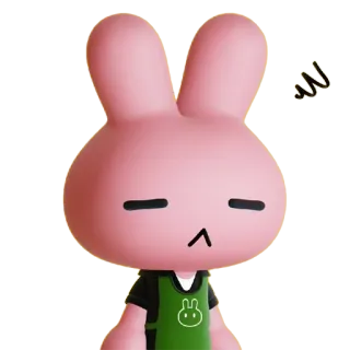🐰 coelho, coelhinho, desenho animado, rosa, fofo, personagem telegram sticker