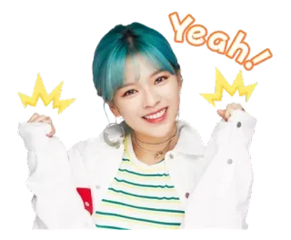 👏 Yeah! kpop, animado, retrato, sim, expressão whatsapp sticker