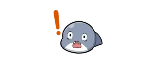 🦈 Dessin animé, Surprise, Mignon, Poisson, Alerte telegram sticker