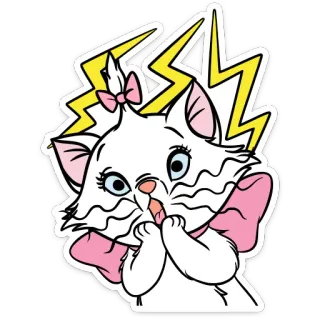 😳 Marie The Aristocats kat, cartoon, Marie, De Aristokatten, Disney telegram sticker