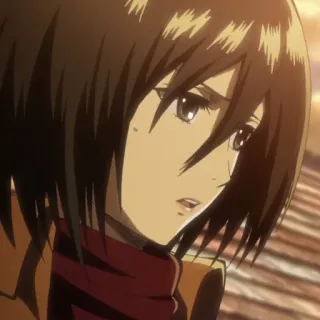 🗡 Mikasa Ackerman Attack on Titan anime, character, Mikasa, Ackerman, Attack on Titan, AOT, Japanese Animation telegram sticker