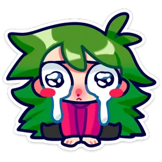 😭 плач, слёзы, грустный, аниме, мультфильм, эмоциональный telegram sticker