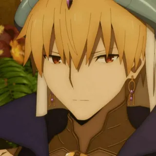 ✨ Gilgamesh Fate anime, king, arrogant, golden telegram sticker