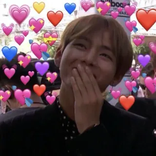 🤭 heart, love, idol, kpop, cute, hearts telegram sticker