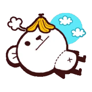 😐 adesivo, cartone animato, personaggio, carino, bianco, stravagante telegram sticker