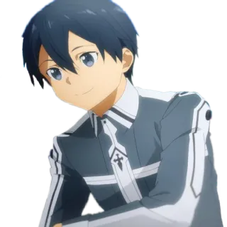 🙂 Kirito Sword Art Online anime, sword, art, online, kirito, character telegram sticker