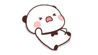 🍩 cute, panda, cartoon, sticker, character telegram sticker