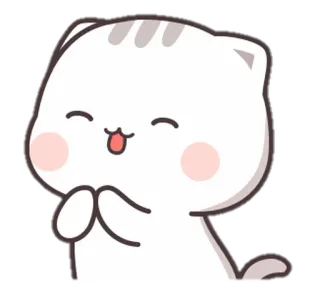 🐈 Katze, süß, Tier, kawaii, Aufkleber, Cartoon, fröhlich whatsapp sticker