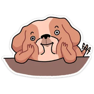 ⭐ chien, mignon, animal, drôle, dessin animé telegram sticker