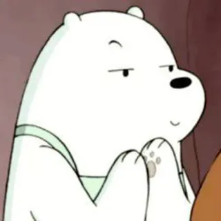 🐼 Ice Bear We Bare Bears urso polar, we bare bears, desenho animado, urso telegram sticker