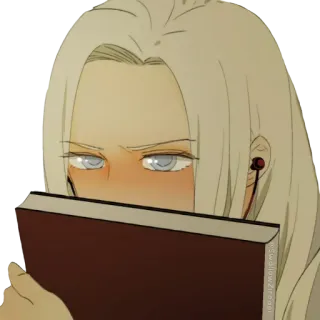 🙈 Anime, Lectura, Libro, Auriculares telegram sticker