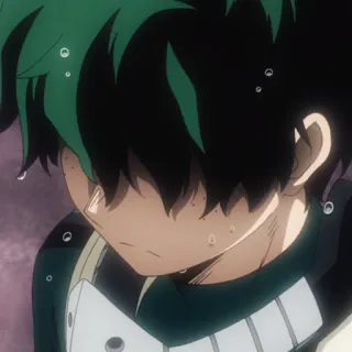 🥦 Izuku Midoriya My Hero Academia anime, manga, crying, sad, My Hero Academia, Izuku Midoriya, Deku telegram sticker
