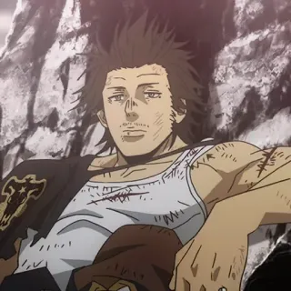 ☘️ Yami Sukehiro Black Clover Anime, Charakter, Verletzt, Black Clover, Yami Sukehiro whatsapp sticker