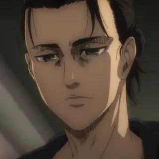 😢 Eren Yeager Attack on Titan anime, eren yeager, attack on titan, character, manga telegram sticker
