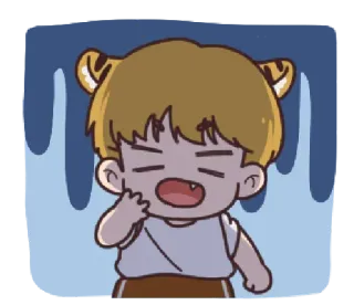 😱 cartoon, character, cute, tiger ears, anime telegram sticker
